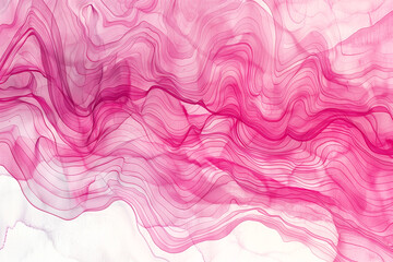 illustration of abstract pink watercolor waves background	