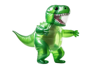 Roaring Green Dino Delight on White or PNG Transparent Background.