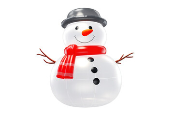 Frosty the Dapper Snowman on White or PNG Transparent Background.