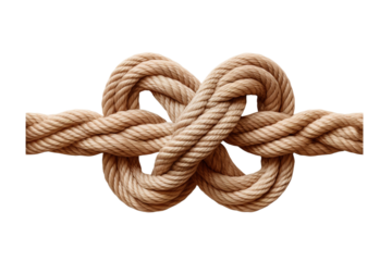 Mystical Knot Unraveled on White or PNG Transparent Background.