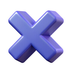 Obraz premium 3d rendering multiplication symbol mark 