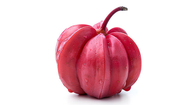 Malay rose apple isolated on white background 