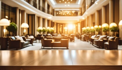 Blurred hotel interior