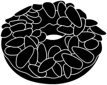 recommend clip art: food illustration chocolate silhouette bakery logo doughnut icon indonesia outline dessert cream donut sugar cake biscuit vanilla snack breakfast shape background nut glaze for vector graphic