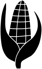 corn illustration food silhouette mexican logo tree icon stick outline snack cob hot leaves leaf fried yellow roasted grilled shape mayo corncob street for vector graphic background