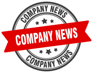 company news stamp. company news label on transparent background. round sign