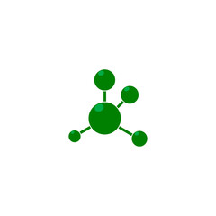 Simple molecule icon isolated on transparent background