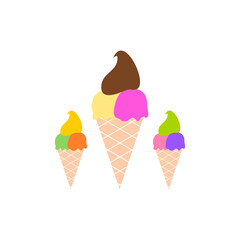 Ice creams icon isolated on transparent background