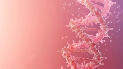 Obraz premium DNA Chromosomal Helix Biochemical Illustration in Vibrant Colors