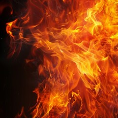 Untamed Beauty of Fiery Waves