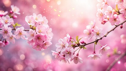Cherry Blossom Blur: A pink and white blurred background that evokes the beauty of cherry blossoms in spring, ideal for floral and seasonal designs.
