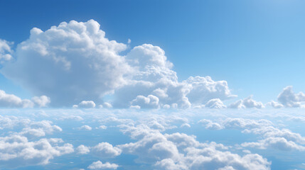 Fototapeta premium digital vintage blue sky and white clouds graphics poster background