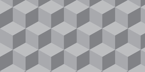 Black and gray background from cubes and lines. Geometric tiles and mosaic creative stylish seamless pattern cube. minimal hexagon Cubes mosaic shape vector design.