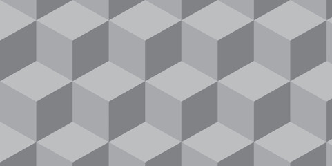 Black and gray background from cubes and lines. Geometric tiles and mosaic creative stylish seamless pattern cube. minimal hexagon Cubes mosaic shape vector design.	