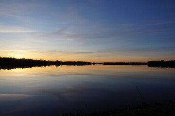 A beautiful May night by the river Kemijoki, Keminmaa, Finland