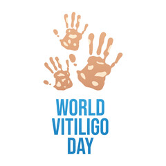 World Vitiligo Day vector design template good for celebration usage. virtiligo image. flat design. eps 10.