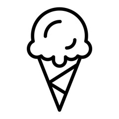 Ice cream Vector Line Icon Design