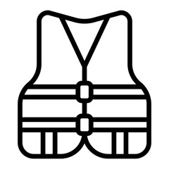 Vest Vector Line Icon Design