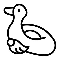 Rubber Ring Vector Line Icon Design