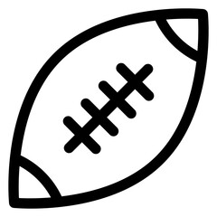 rugby line icon vector illustration  isolated on white background