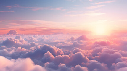 digital vintage sky pink clouds graphics poster background