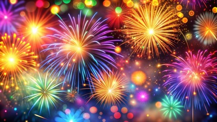 Fireworks Blur: A vibrant, multicolored blurred background that mimics the burst of fireworks, great for festive and celebratory themes.
