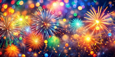 Fireworks Blur: A vibrant, multicolored blurred background that mimics the burst of fireworks, great for festive and celebratory themes.
