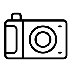 Digital Camera Vector Line Icon Design