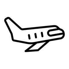 Airplane Vector Line Icon Design