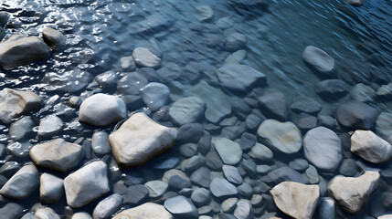 Digital gray stone creek abstract graphics poster background