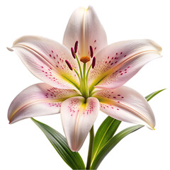 Naklejka premium lilium flower isolated on transparent background