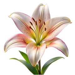 Naklejka premium lilium flower isolated on transparent background
