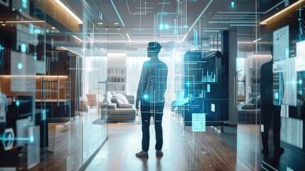 Fototapeta premium Digital Transformation in the Office Environment