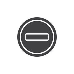 No Entry roadsign vector icon