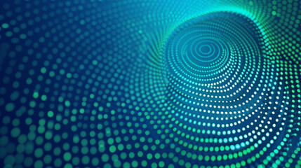 Cool azure design with emerald patterns, suitable for eco-friendly tech events,