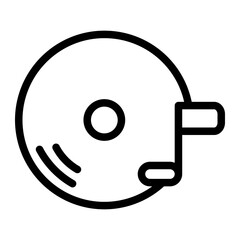 music outline style icon