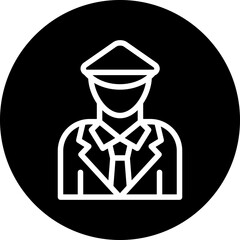 Vector Design Pilot Icon Style