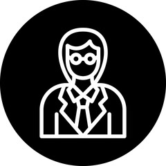 Vector Design Female Professor Icon Style