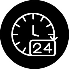 Vector Design 24 Hours Icon Style