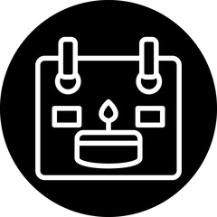 Vector Design Birthday Date Icon Style