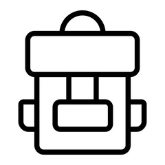 backpack outline style icon