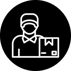 Vector Design Courier Man Icon Style
