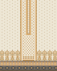 Digital textile flower design with beautiful background