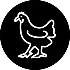 Vector Design Chicken Icon Style