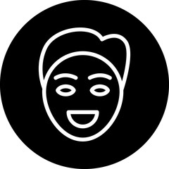 Vector Design Smiling Man Icon Style
