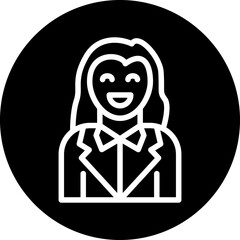 Vector Design Smiling Women Icon Style