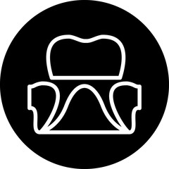 Vector Design Dental Crown Icon Style