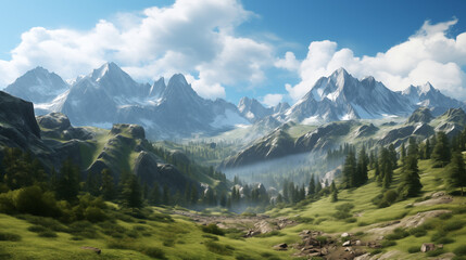 Obraz premium Fantastic and beautiful summer scenery.