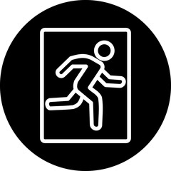 Vector Design Emergency Exit Icon Style