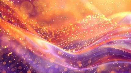 Obraz premium Orange and lavender hues sparkle in vibrant Friendship Day background fluid patterns celebrating friendship background